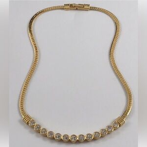 Vintage 1980’s Swarovski gold necklace